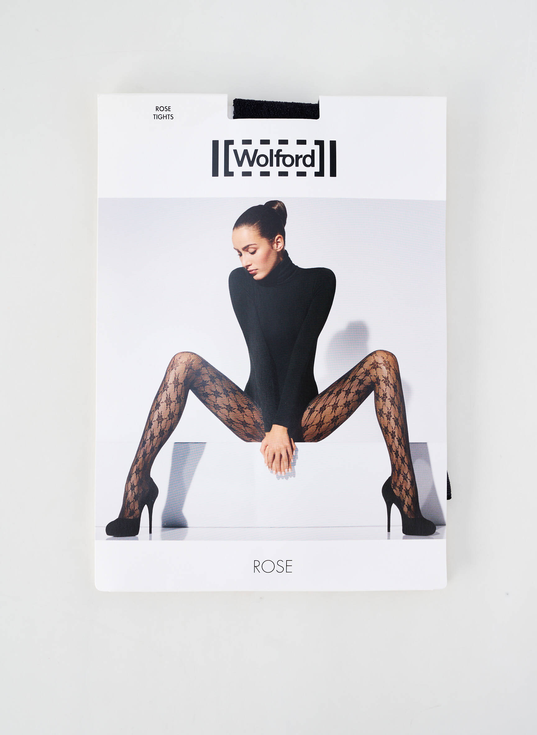 Kojinės fantazijos raštas juodas WOLFORD moteris