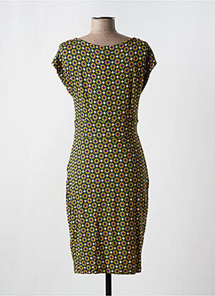 Pusilgių suknelė gėlių raštas trumpas rankovės žalias KING LOUIE moteris