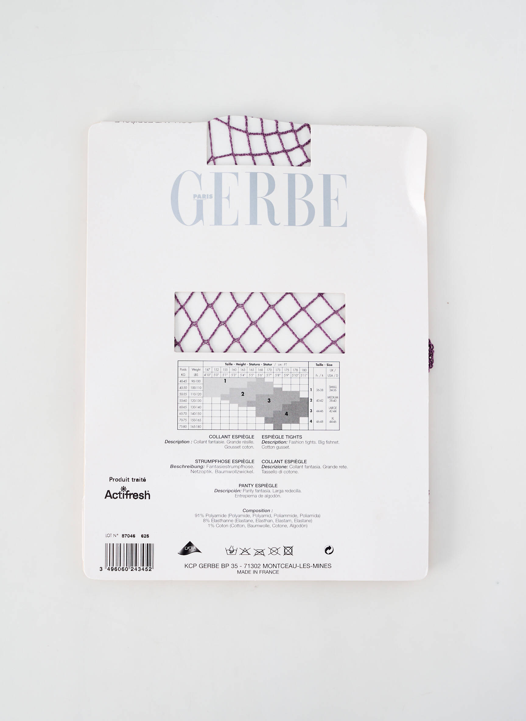 Kojinės tamprumas violetinis GERBE moteris