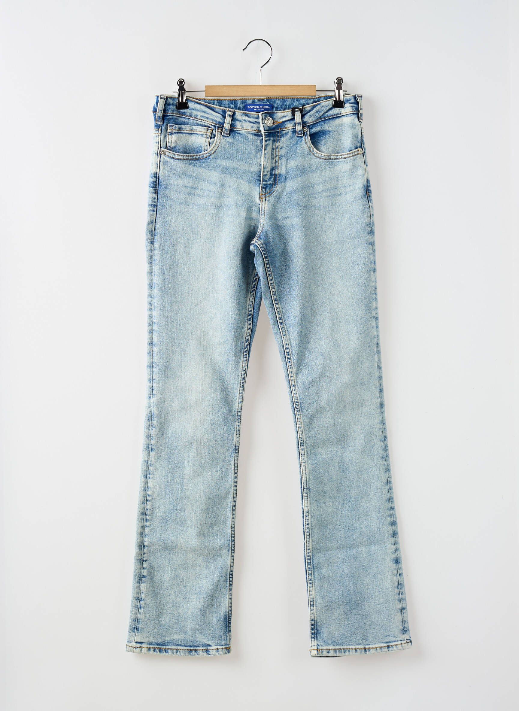 Lieknos džinsai kišenės mėlyna SCOTCH & SODA mergina