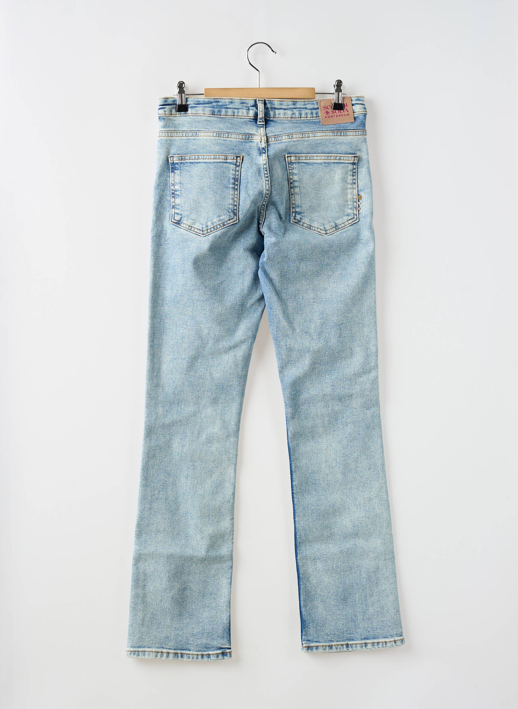 Lieknos džinsai kišenės mėlyna SCOTCH & SODA mergina
