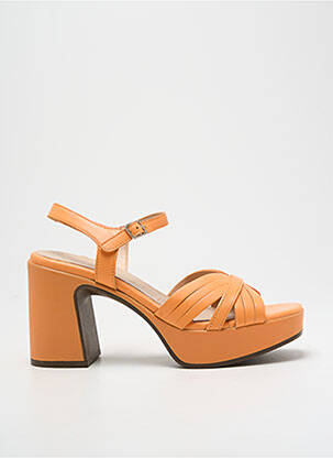 Sandalai/nu pėdos pusiau kompensuotas kulnas nuo 7 iki 9 cm oranžinė WONDERS moteris