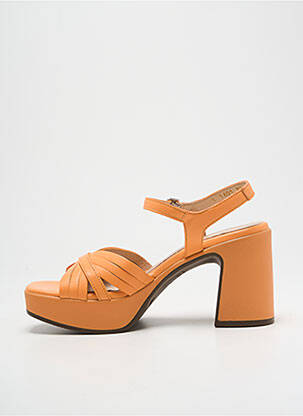 Sandalai/nu pėdos pusiau kompensuotas kulnas nuo 7 iki 9 cm oranžinė WONDERS moteris