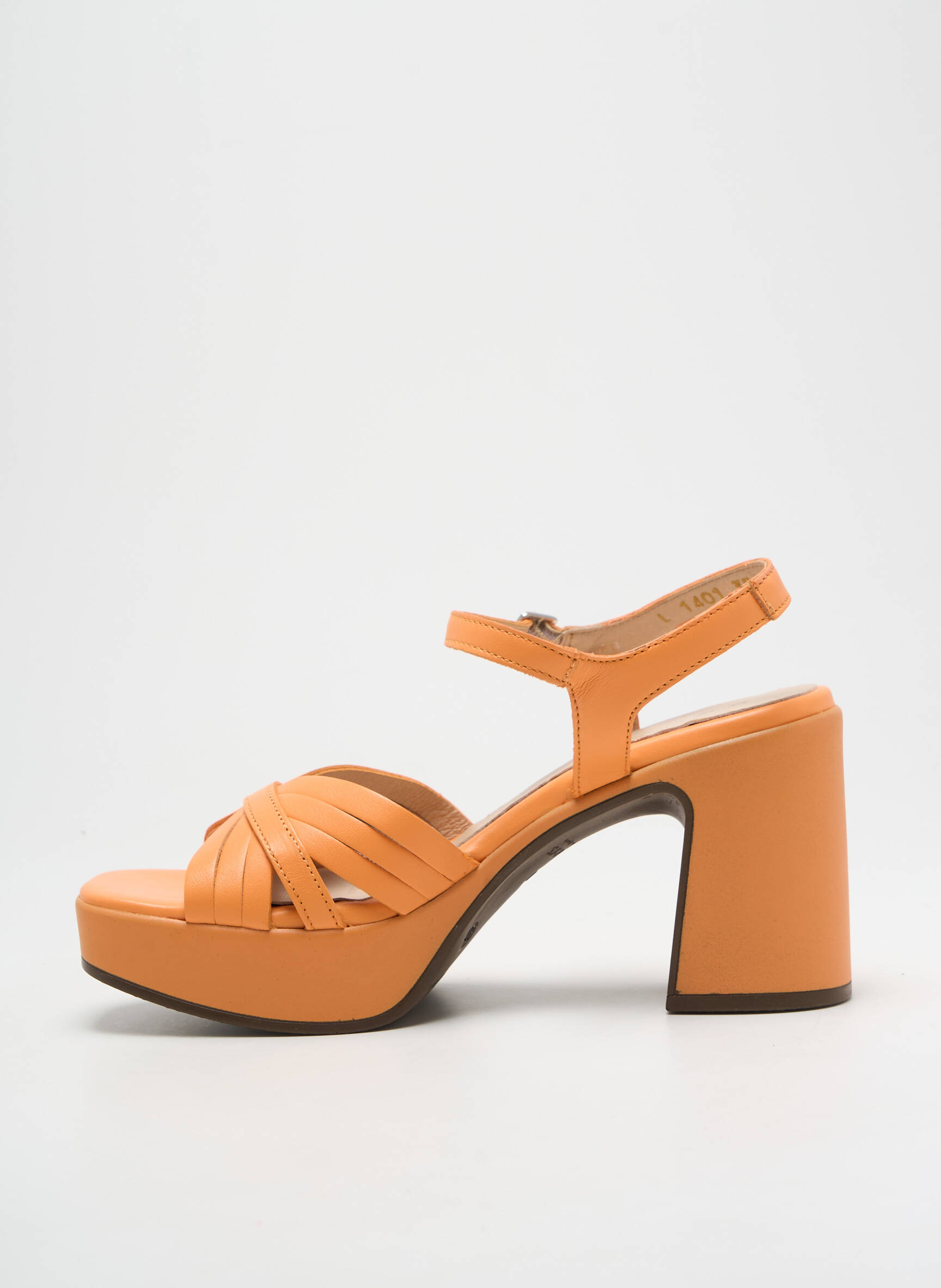Sandalai/nu pėdos pusiau kompensuotas kulnas nuo 7 iki 9 cm oranžinė WONDERS moteris