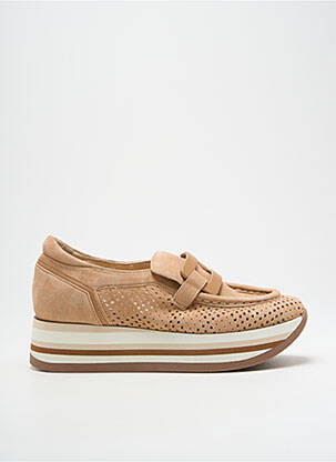 Slip-on batai nubuko audinys kulnas nuo 4 iki 6 cm rudas SOFTWAVES moteris