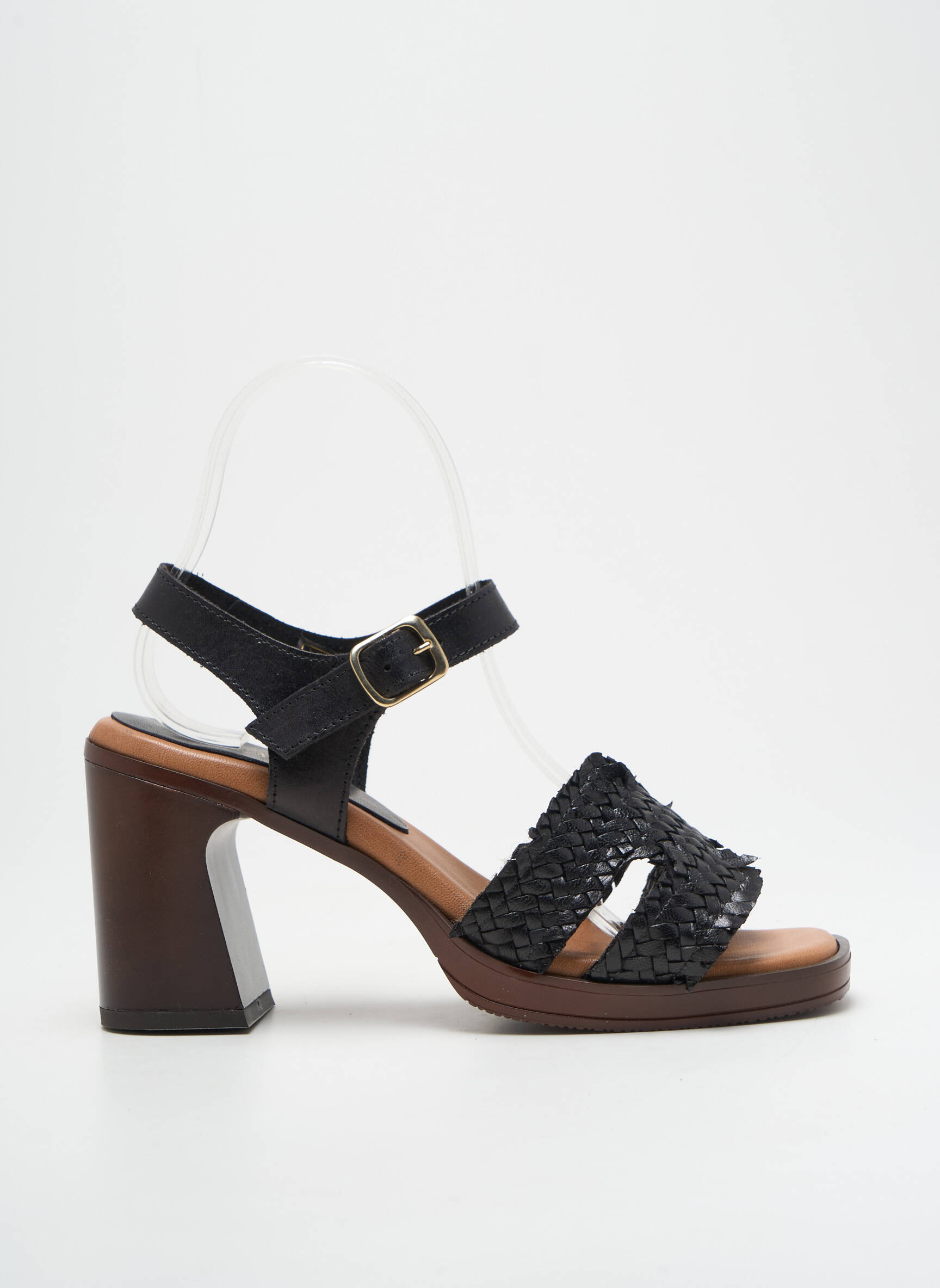 Sandalai/nu pėdos lygus medžiaga kulnas nuo 7 iki 9 cm juodas COCO ET ABRICOT moteris