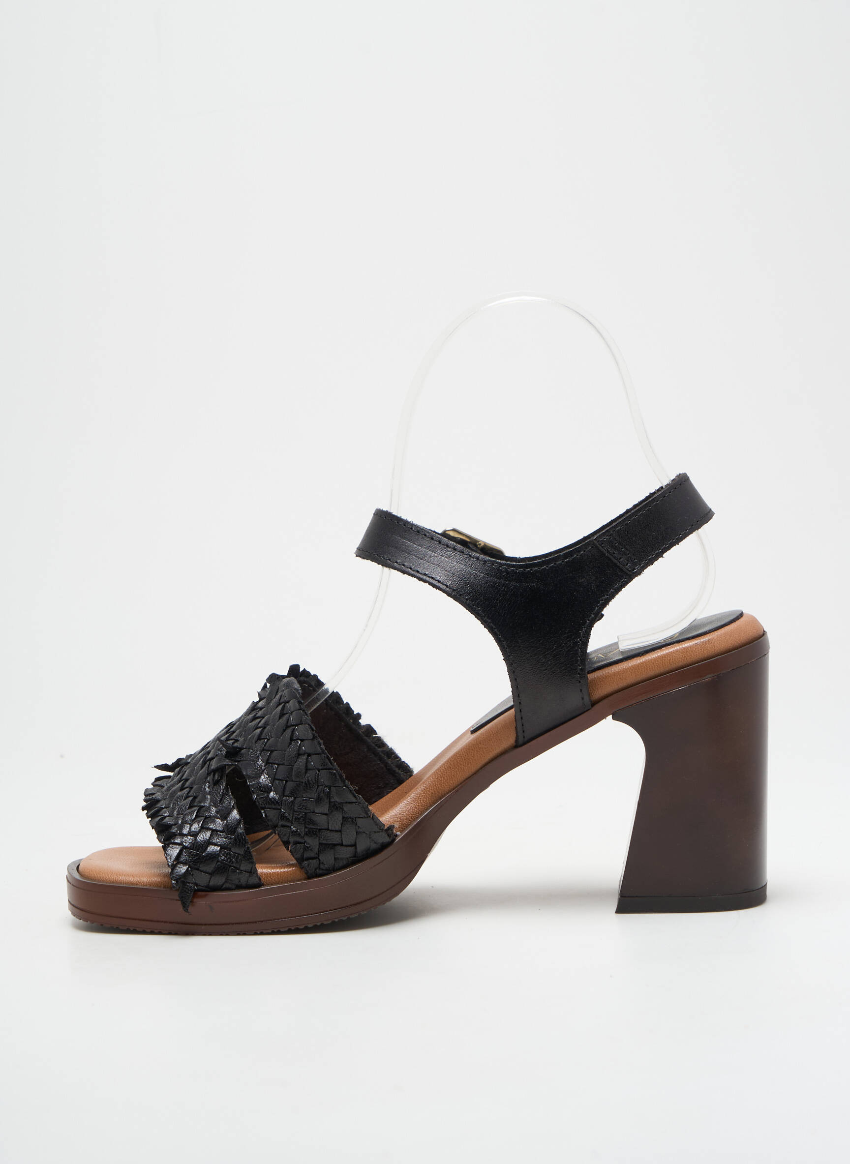 Sandalai/nu pėdos lygus medžiaga kulnas nuo 7 iki 9 cm juodas COCO ET ABRICOT moteris