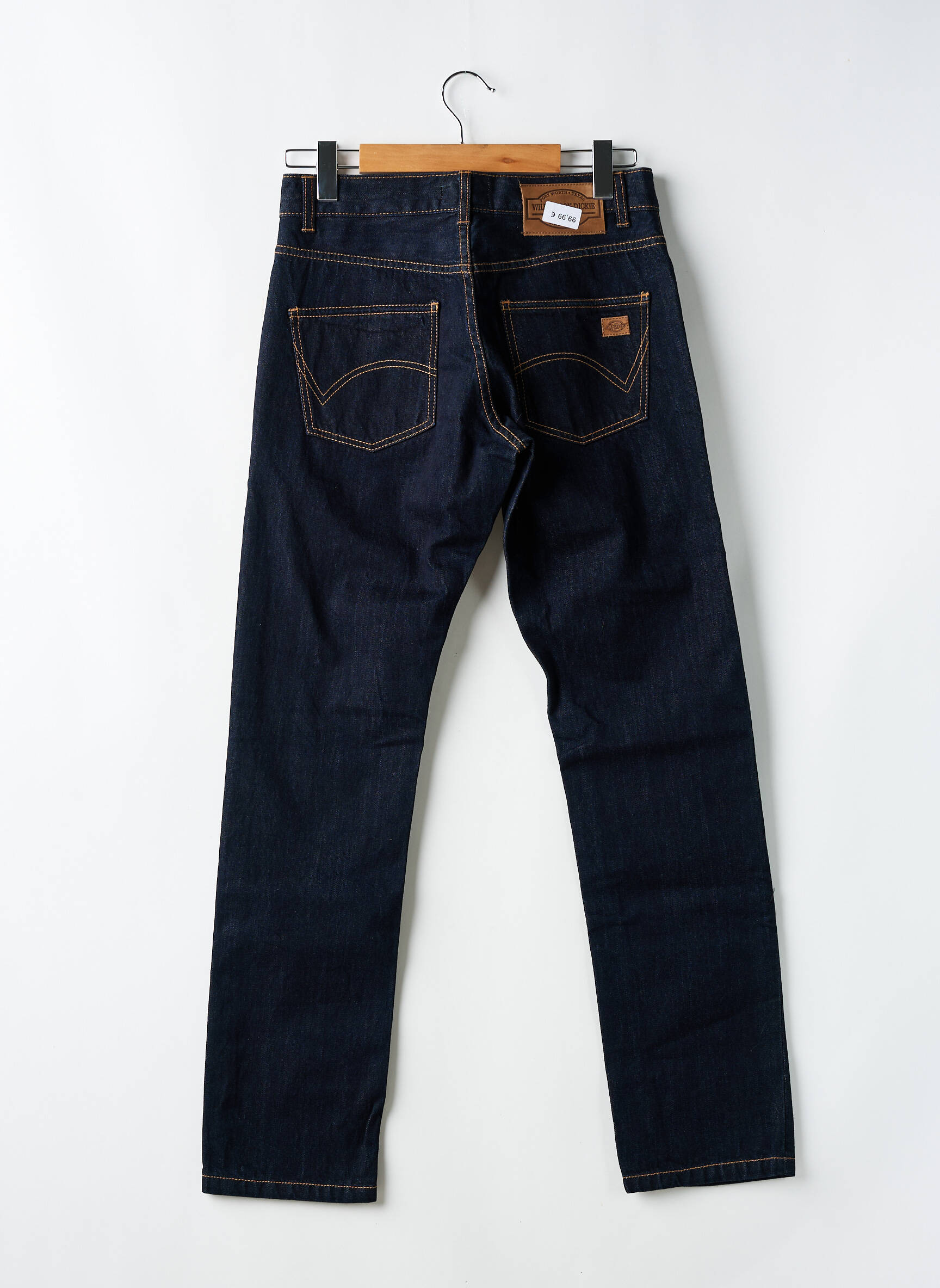Tiesios kirpimo džinsai uždarymas su užtrauktuku po mygtuku uždengimu normala dydis mėlyna DICKIES vyras