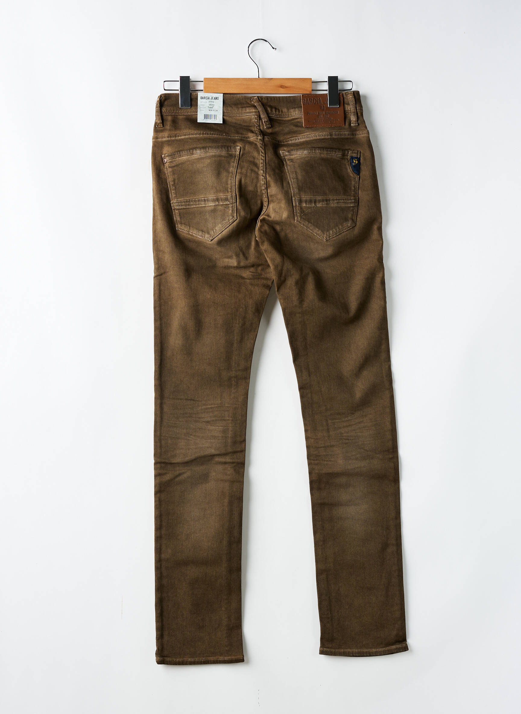 Lieknos džinsai tamprumas normala dydis rudas GARCIA vyras