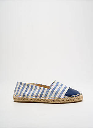 Espadrilės apvalus mygtukas plokščias kulnas iki 3 cm mėlyna LE TEMPS DES CERISES moteris