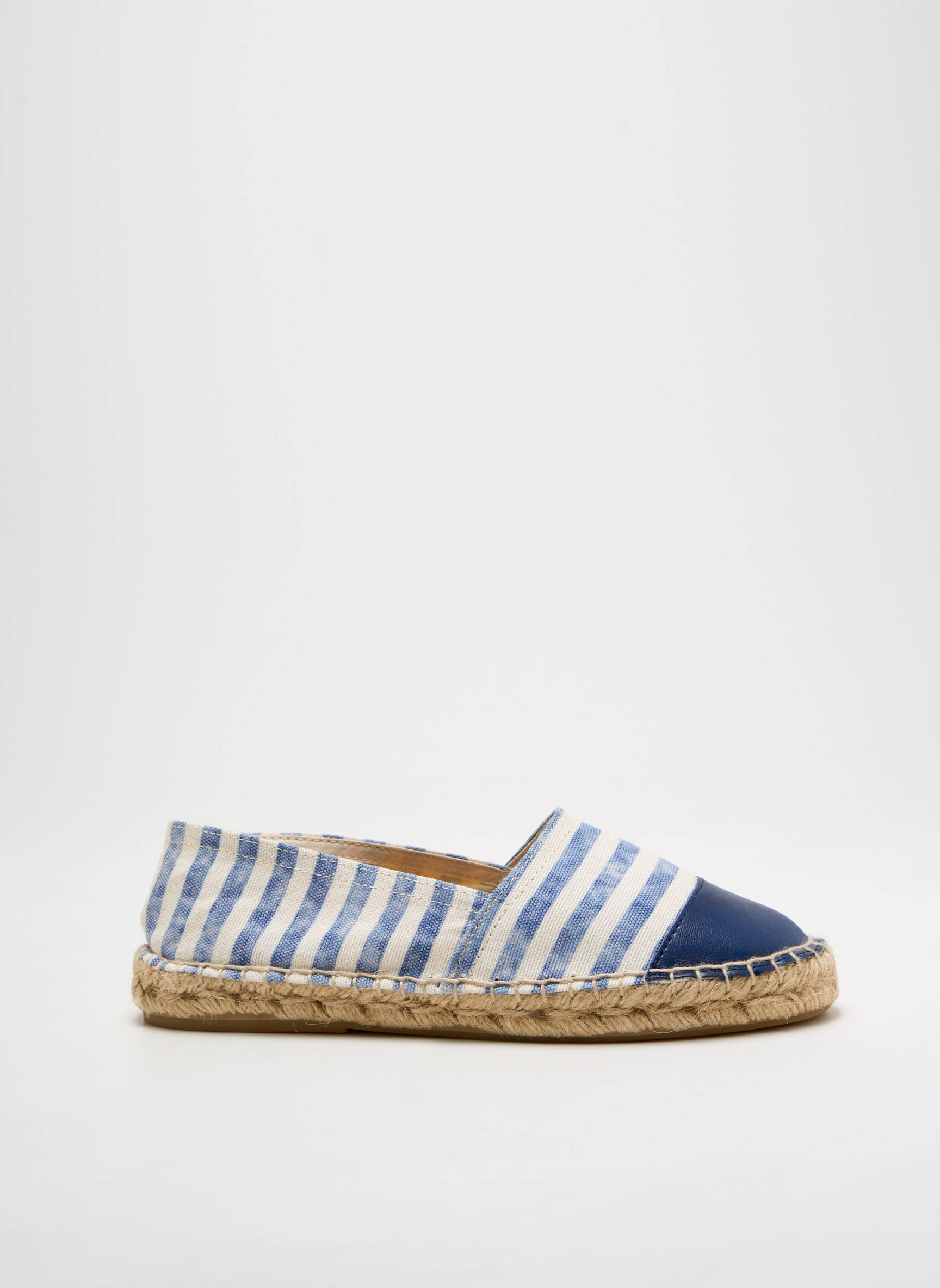 Espadrilės apvalus mygtukas plokščias kulnas iki 3 cm mėlyna LE TEMPS DES CERISES moteris