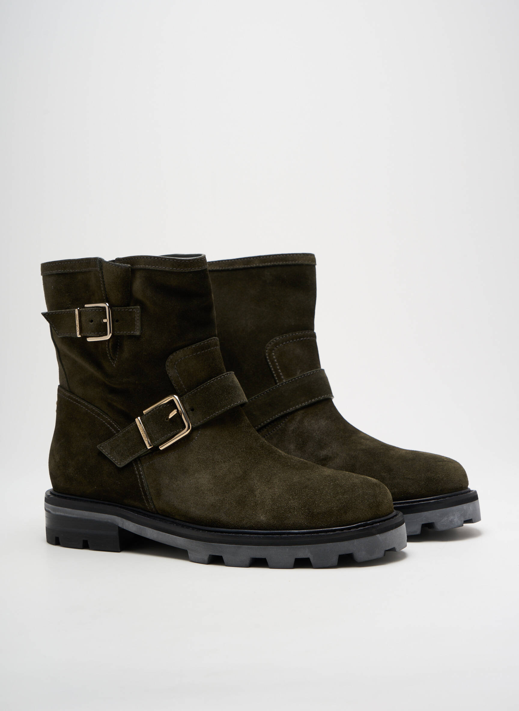 Batai/botai nubuko audinys plokščias kulnas iki 3 cm žalias JIMMY CHOO moteris