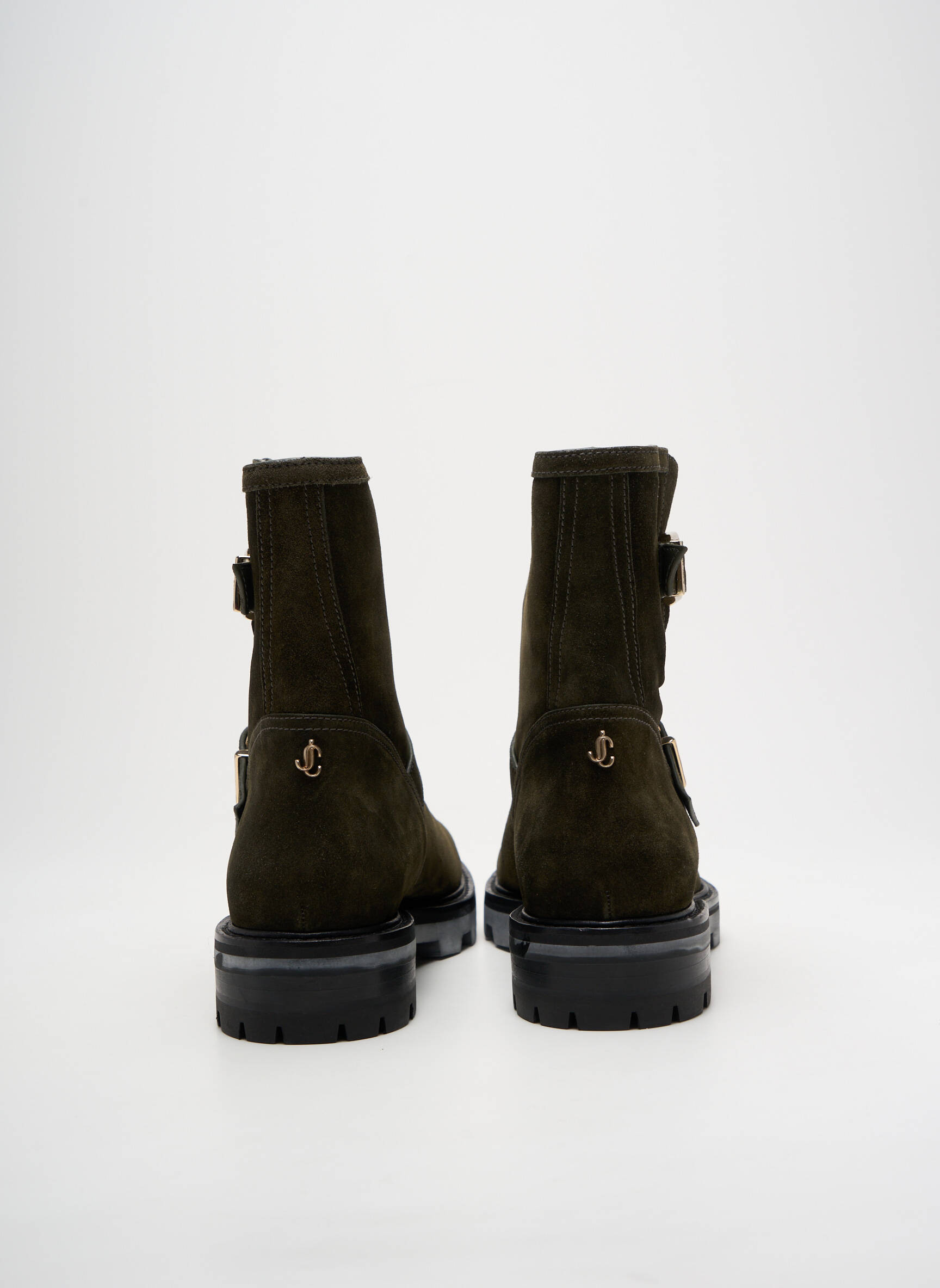 Batai/botai nubuko audinys plokščias kulnas iki 3 cm žalias JIMMY CHOO moteris
