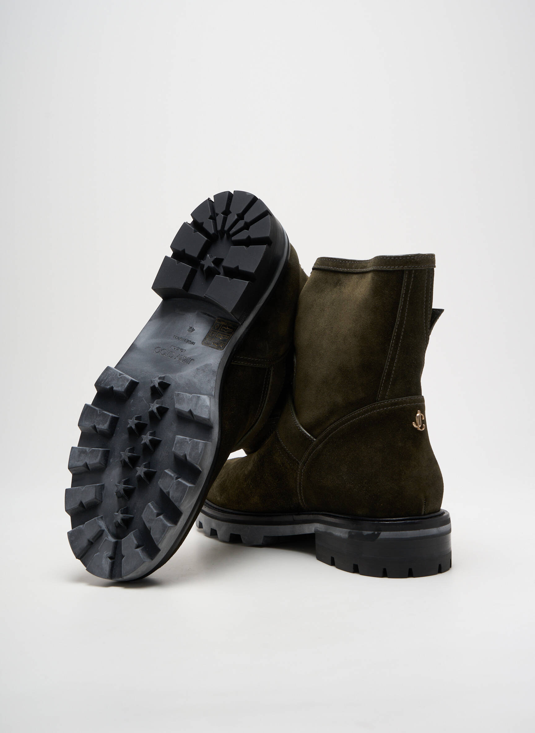 Batai/botai nubuko audinys plokščias kulnas iki 3 cm žalias JIMMY CHOO moteris