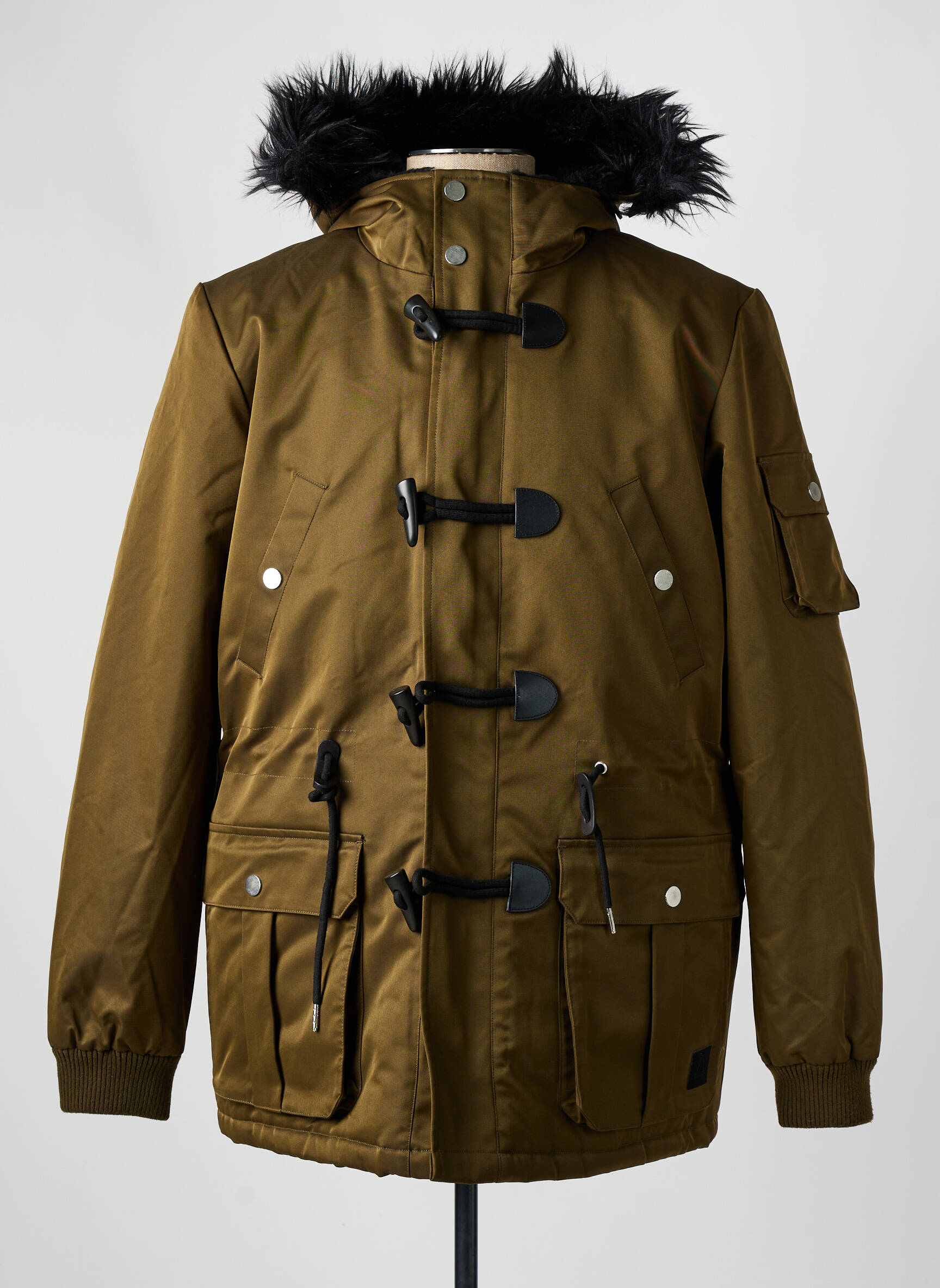 Parka bordo apdailos rankogaliai be gobtuvų žalias ELEVEN PARIS vyras