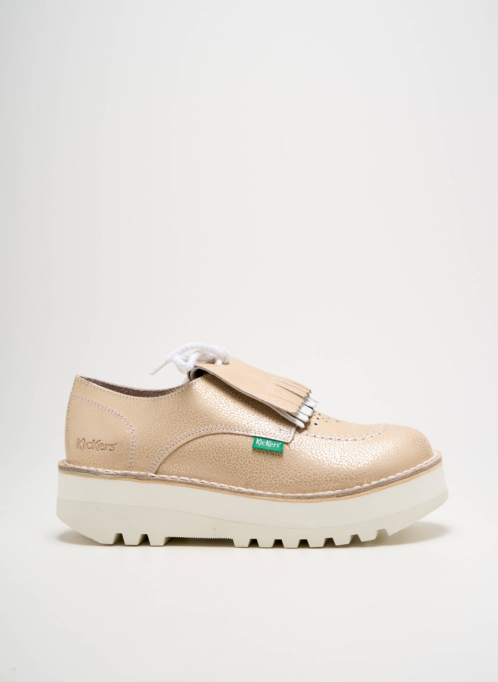 Derbiai spauda kulnas nuo 4 iki 6 cm bežinis KICKERS moteris