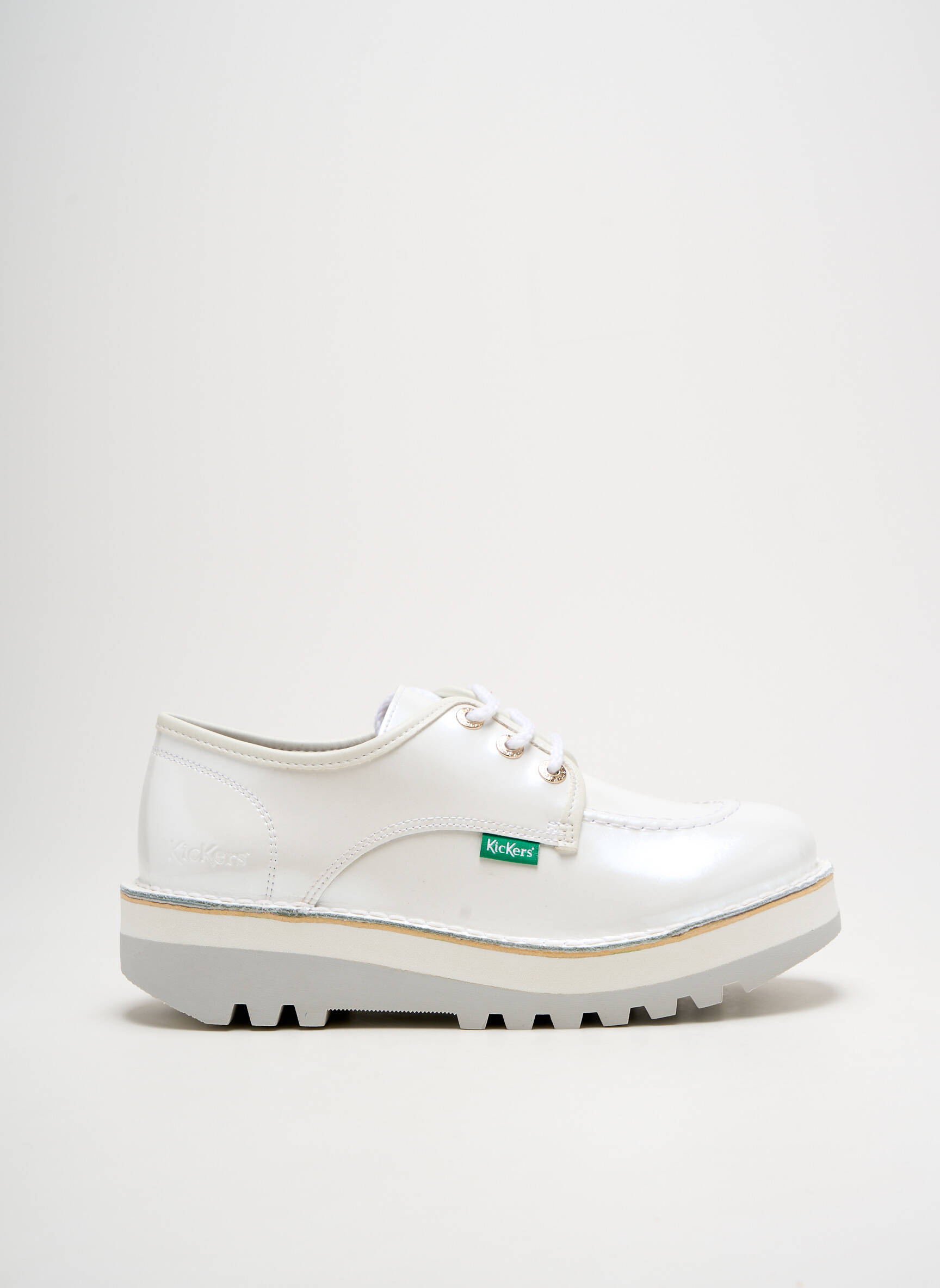 Derbiai lygus medžiaga kulnas nuo 4 iki 6 cm baltas KICKERS moteris