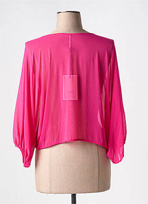 Ilgų rankovių liemenė apvalus kaklas rožinė INDIES moteris