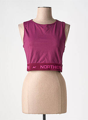 Viršūnė jersey audinys be rankų violetinis NORTHERN SPIRIT moteris