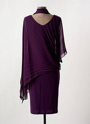 Pusilgių suknelė 3/4 rankovės 3/4 rankovės violetinis FASHION NEW YORK moteris