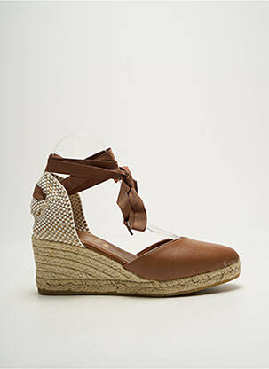 Espadrilės šnervių uždarymas kulnas nuo 7 iki 9 cm rudas LA MAISON DE L'ESPADRILLE moteris