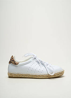 Espadrilės šnervių uždarymas plokščias kulnas iki 3 cm baltas SMS moteris
