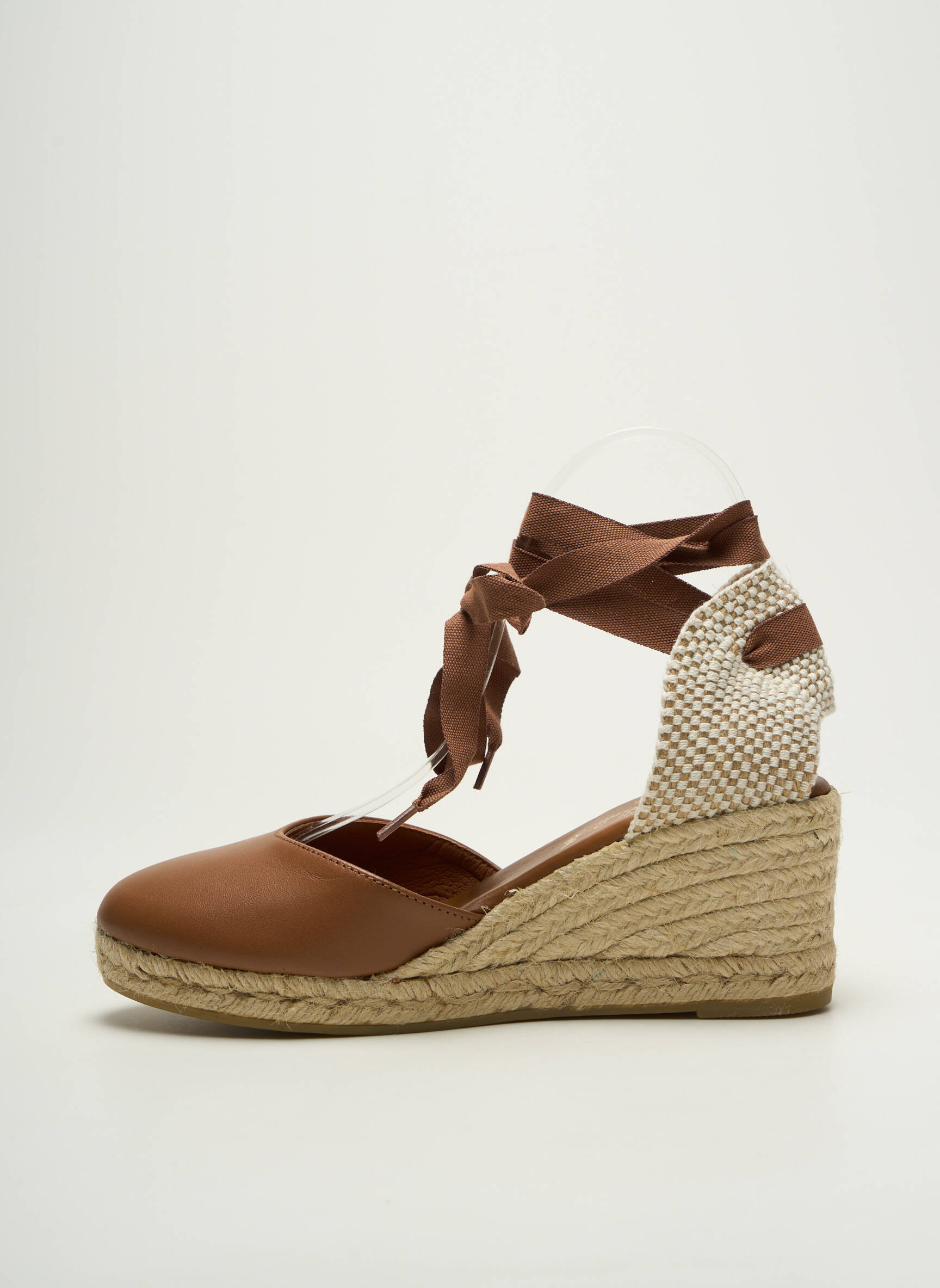 Espadrilės šnervių uždarymas kulnas nuo 7 iki 9 cm rudas LA MAISON DE L'ESPADRILLE moteris