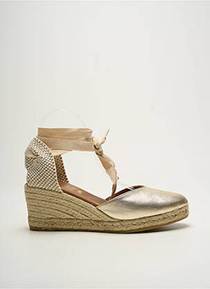 Espadrilės satino audinys kulnas nuo 7 iki 9 cm auksas LA MAISON DE L'ESPADRILLE moteris