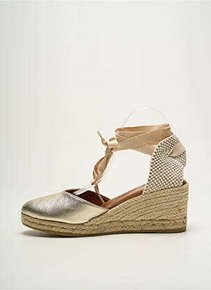 Espadrilės satino audinys kulnas nuo 7 iki 9 cm auksas LA MAISON DE L'ESPADRILLE moteris