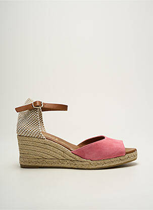 Espadrilės nubuko audinys kulnas nuo 7 iki 9 cm rožinė LA MAISON DE L'ESPADRILLE moteris