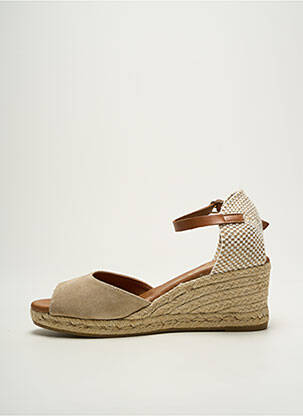 Espadrilės nubuko audinys kulnas nuo 7 iki 9 cm bežinis LA MAISON DE L'ESPADRILLE moteris