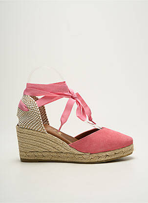 Espadrilės šnervių uždarymas kulnas nuo 7 iki 9 cm rožinė LA MAISON DE L'ESPADRILLE moteris