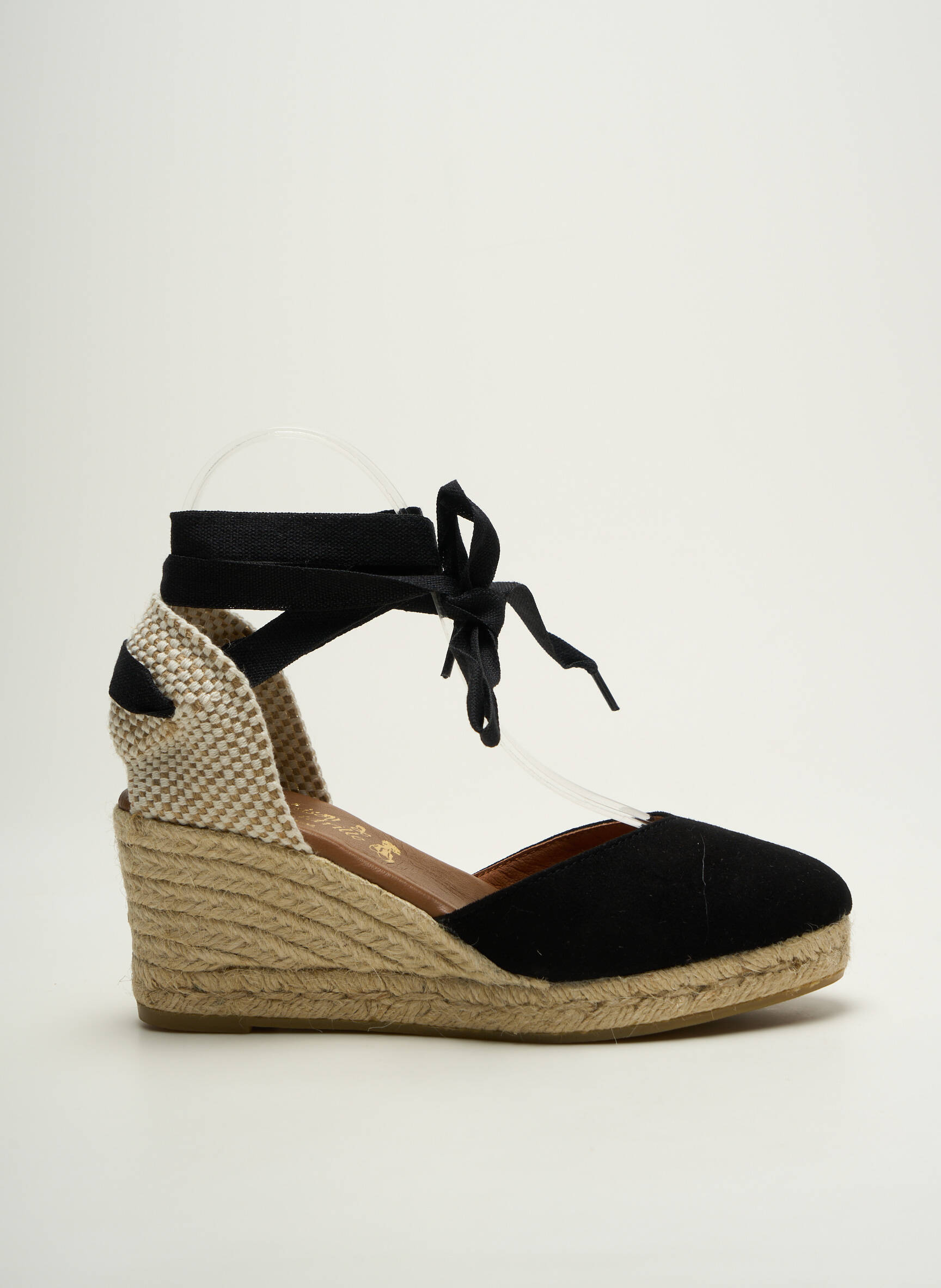 Espadrilės šnervių uždarymas kulnas nuo 7 iki 9 cm juodas LA MAISON DE L'ESPADRILLE moteris