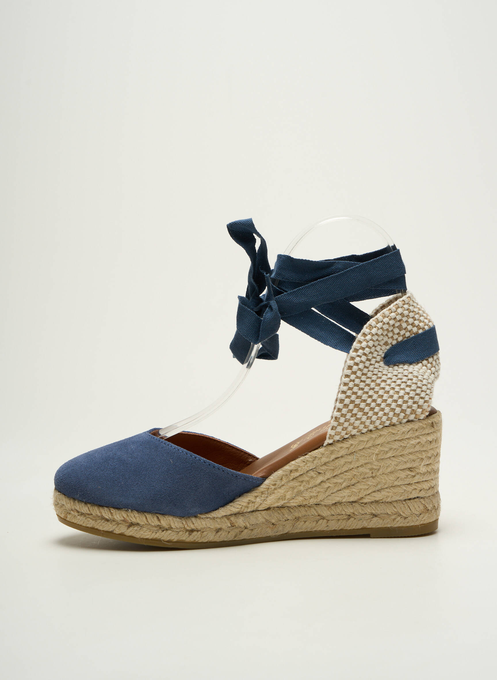 Espadrilės nubuko audinys kulnas nuo 7 iki 9 cm mėlyna LA MAISON DE L'ESPADRILLE moteris