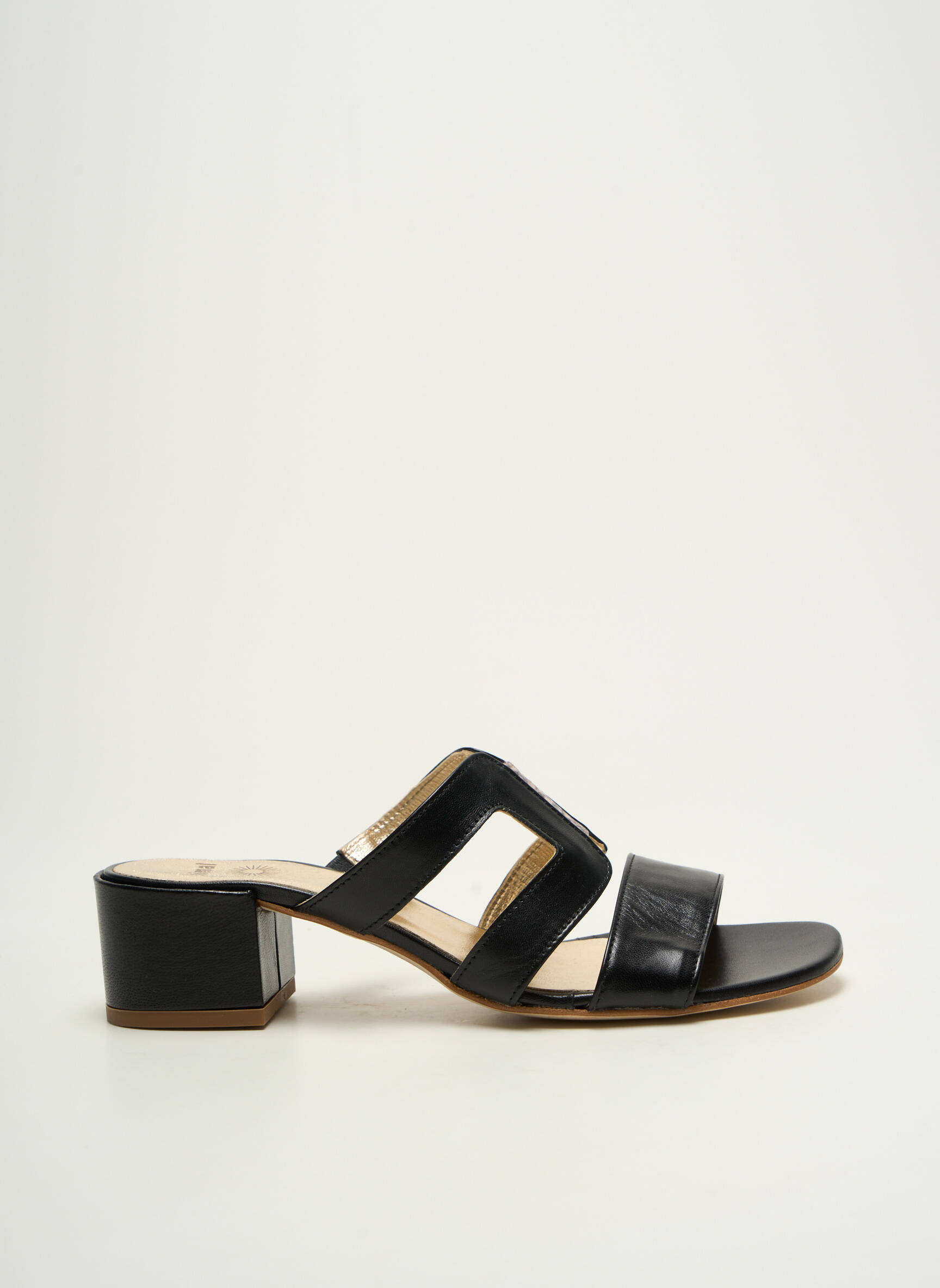 Mule/sabotai lygus medžiaga kulnas nuo 4 iki 6 cm juodas NIMAL moteris