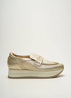 Slip-on batai kompensuotas kulnas kulnas nuo 4 iki 6 cm auksas SOFTWAVES moteris