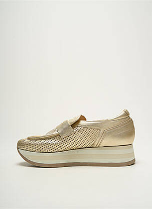 Slip-on batai kompensuotas kulnas kulnas nuo 4 iki 6 cm auksas SOFTWAVES moteris
