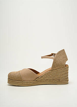 Espadrilės apvalus mygtukas kulnas nuo 7 iki 9 cm bežinis UNISA moteris