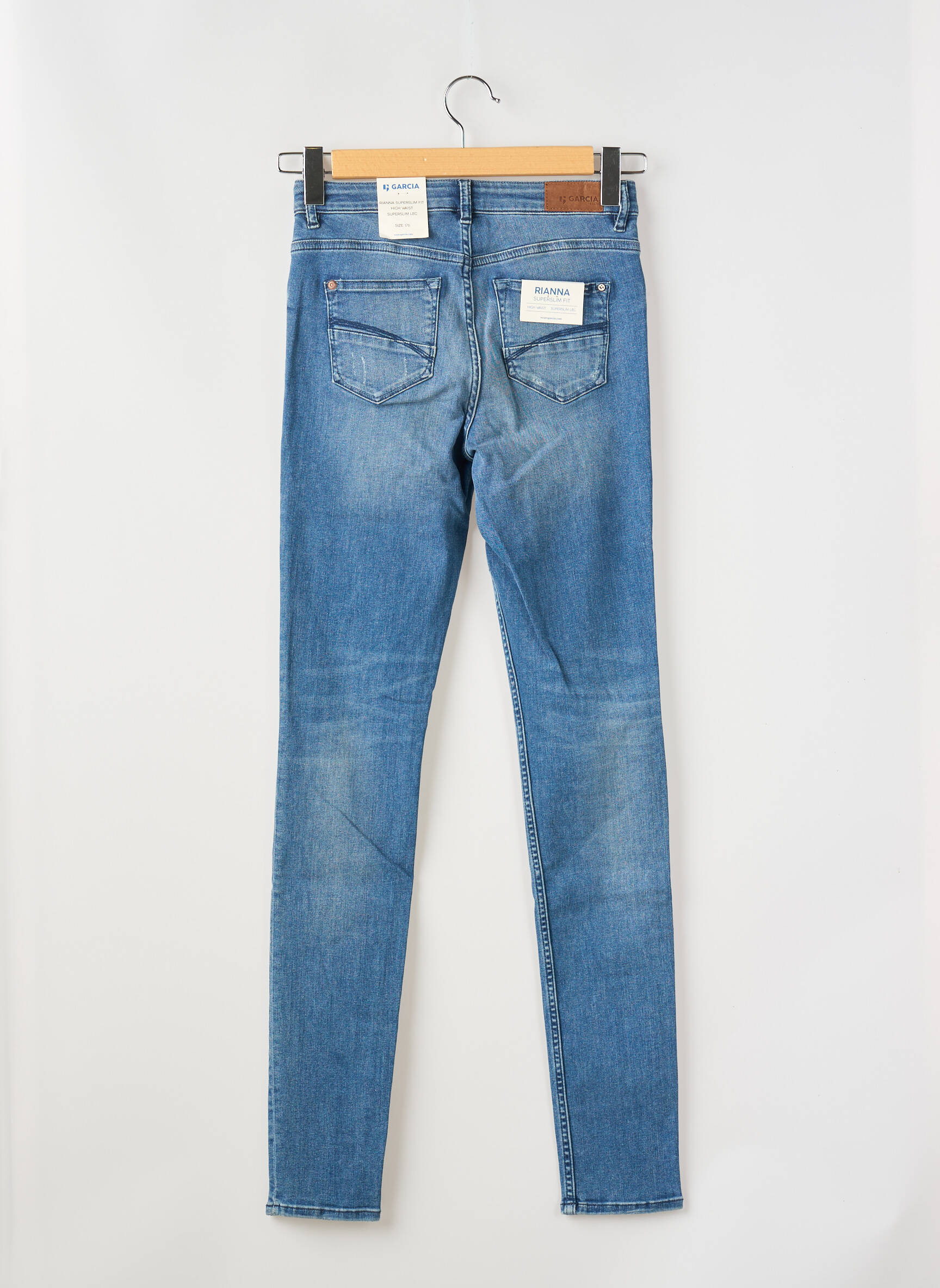 Lieknos džinsai tamprumas reguliuojamo dydžio mėlyna GARCIA mergina