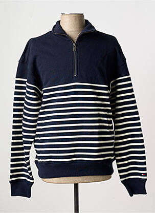Megztinis apatinė dalis siaura ilgos rankovės mėlyna TOMMY HILFIGER moteris