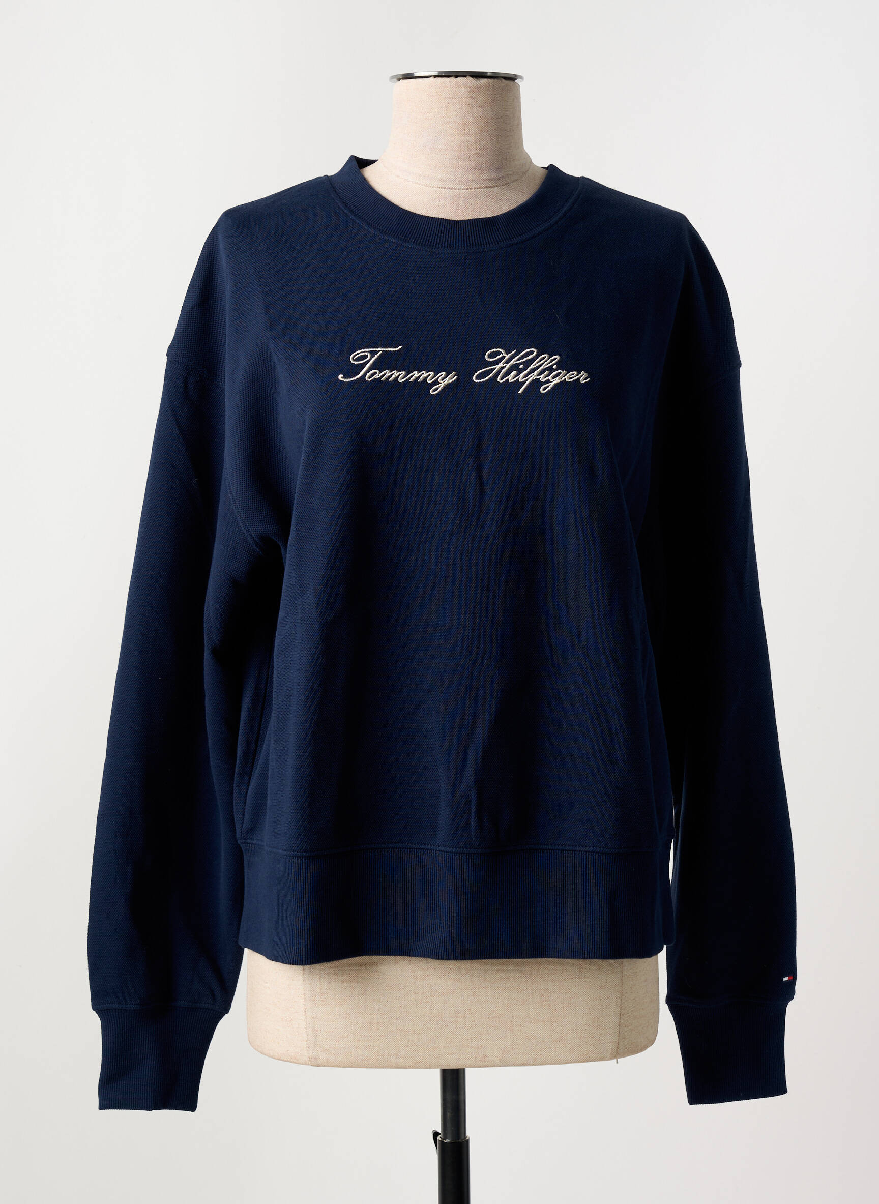 Mikroskopas siuvinėjimas ilgos rankovės mėlyna TOMMY HILFIGER moteris
