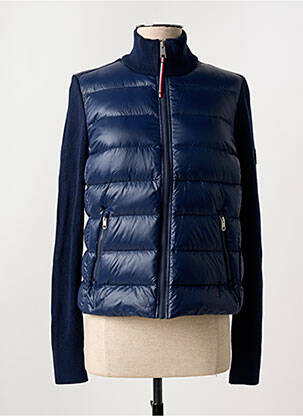 Pūkinė striukė kišenės be gobtuvų mėlyna TOMMY HILFIGER moteris