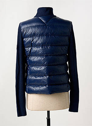 Pūkinė striukė kišenės be gobtuvų mėlyna TOMMY HILFIGER moteris