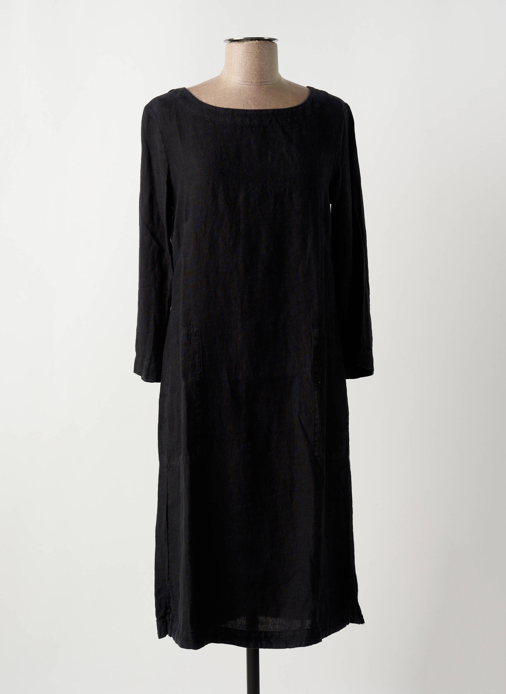 Pusilgių suknelė 3/4 rankovės 3/4 rankovės juodas COUTURIST moteris