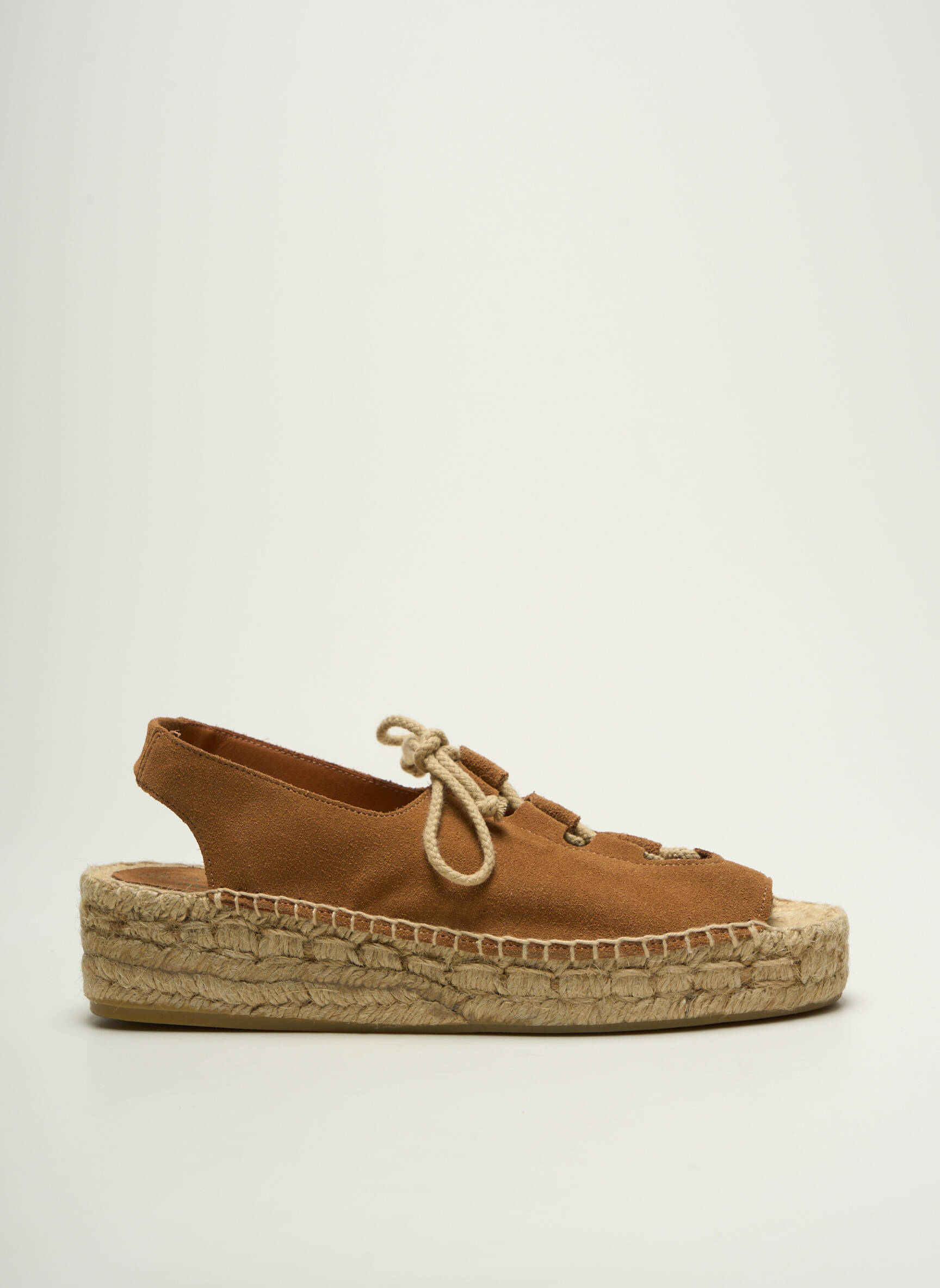 Espadrilės šnervių uždarymas kulnas nuo 4 iki 6 cm rudas NICE THINGS moteris