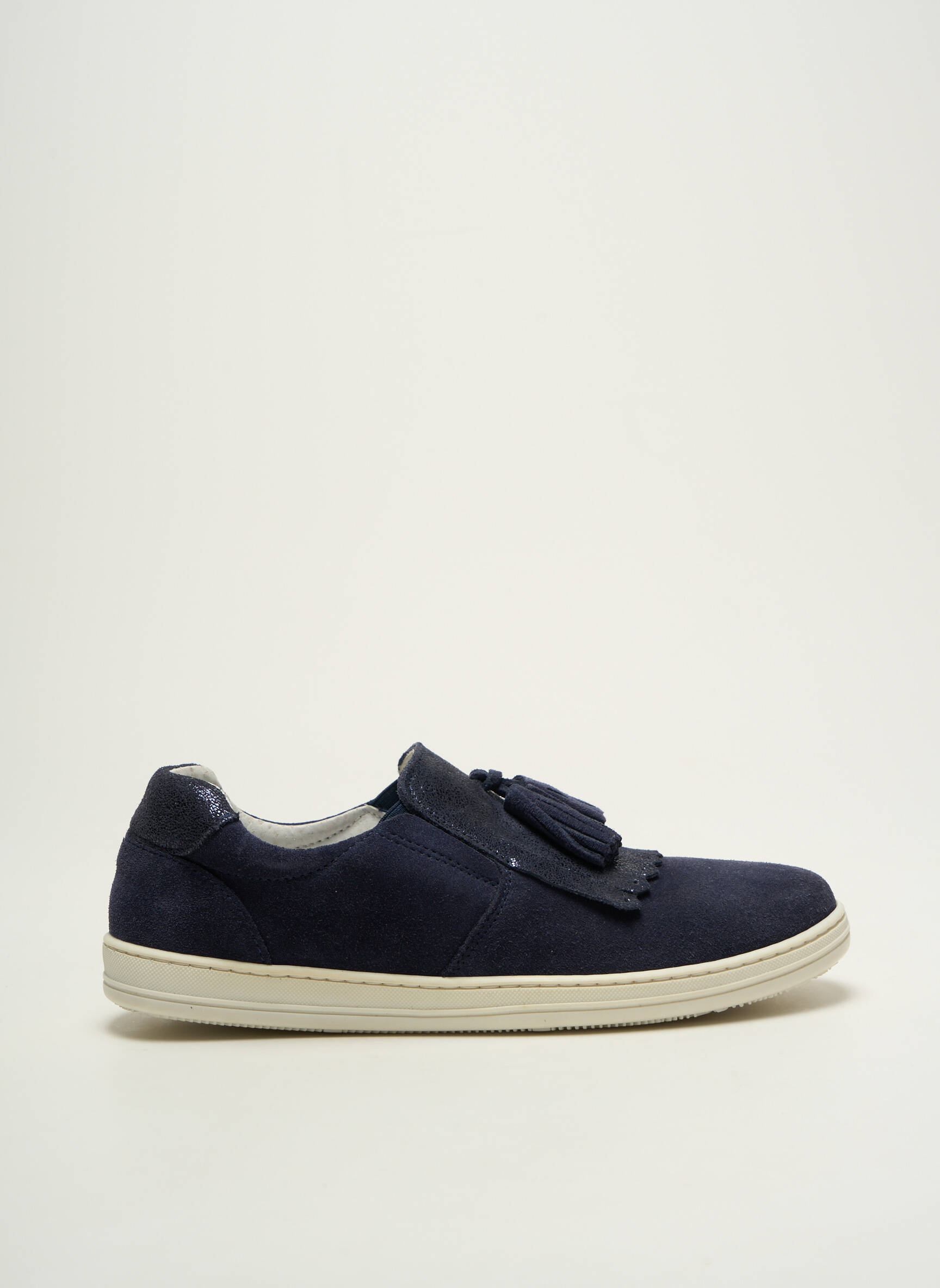 Slip-on batai nubuko audinys plokščias kulnas iki 3 cm mėlyna MYMA moteris