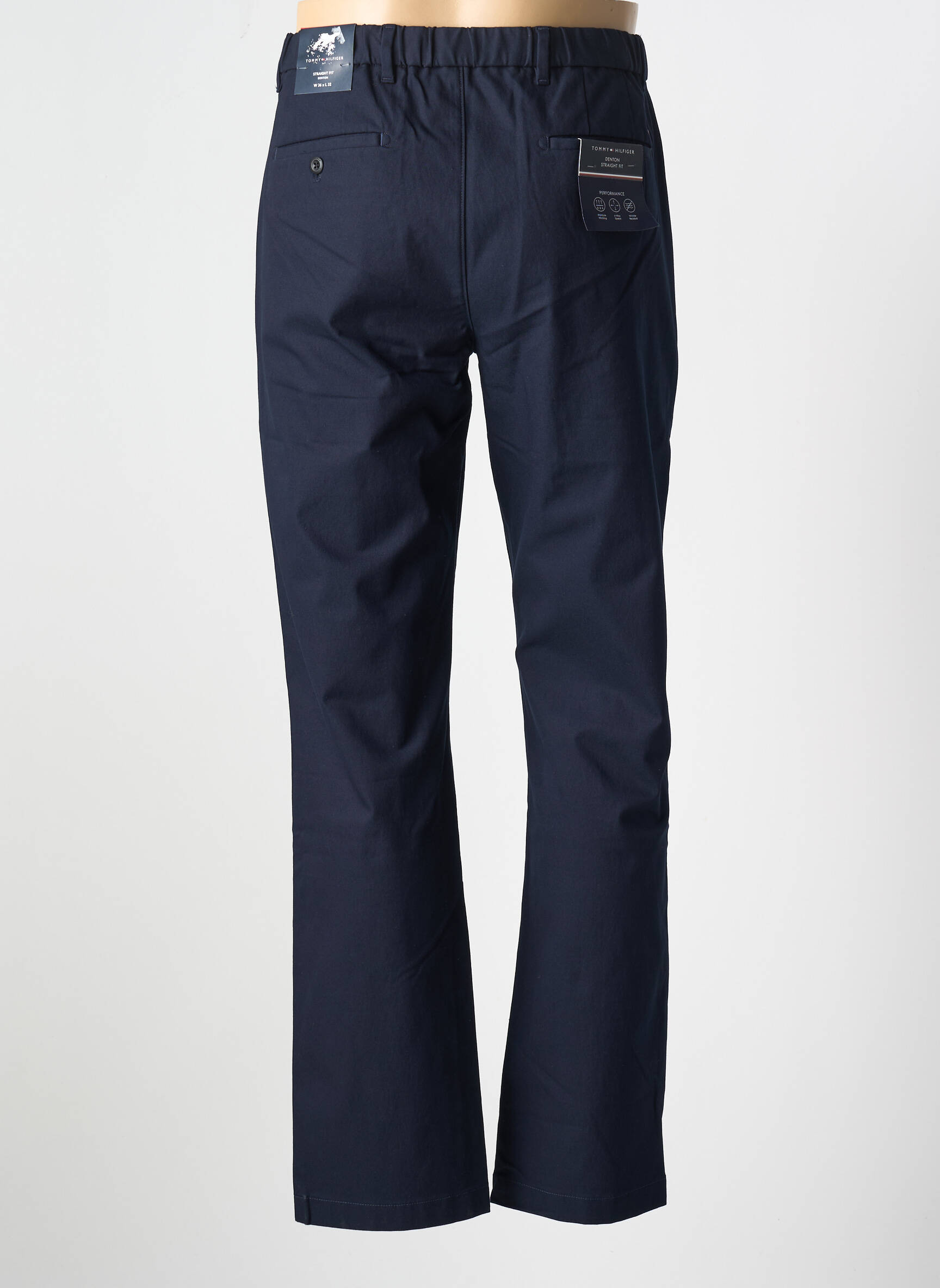 Chino kelnė popelinos audinys, kuris pasižymi lygiu ir tankiu paviršiumi. normala dydis mėlyna TOMMY HILFIGER vyras