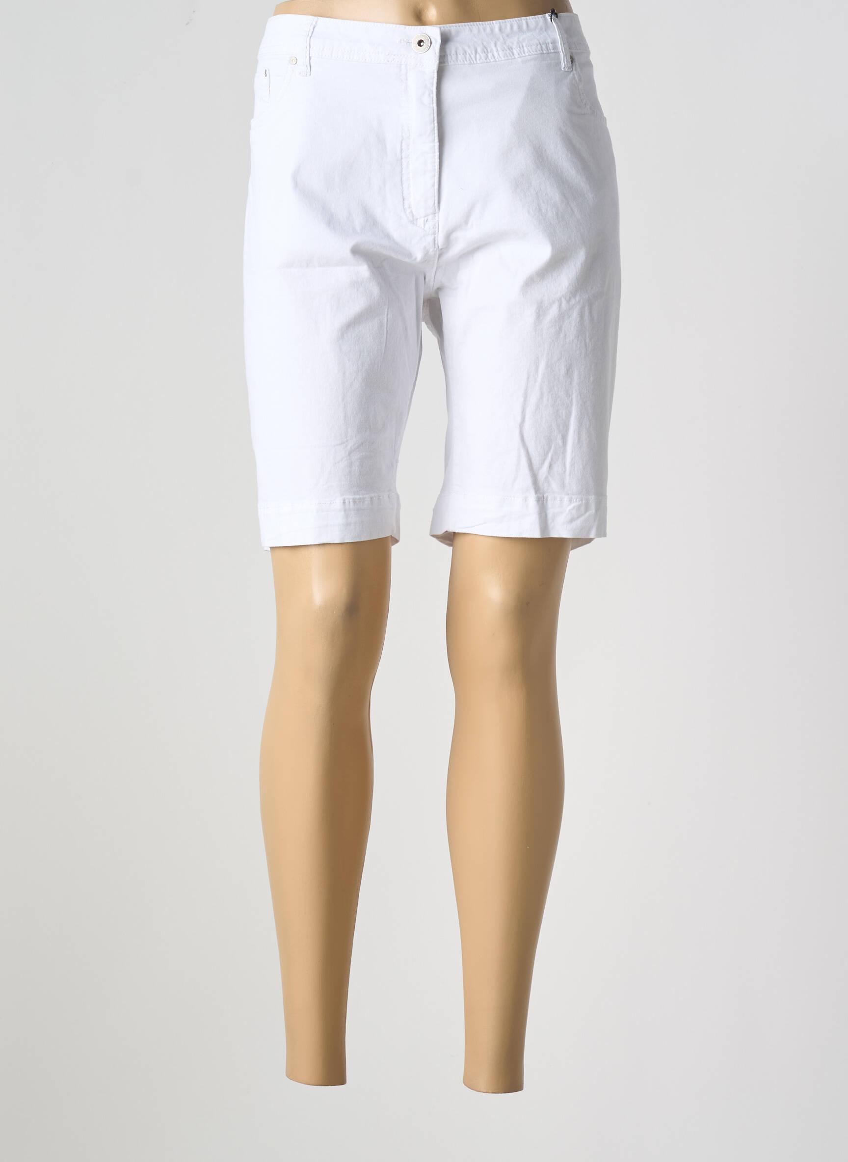 Bermudas tiesi kirpimas baltas BRANDTEX moteris