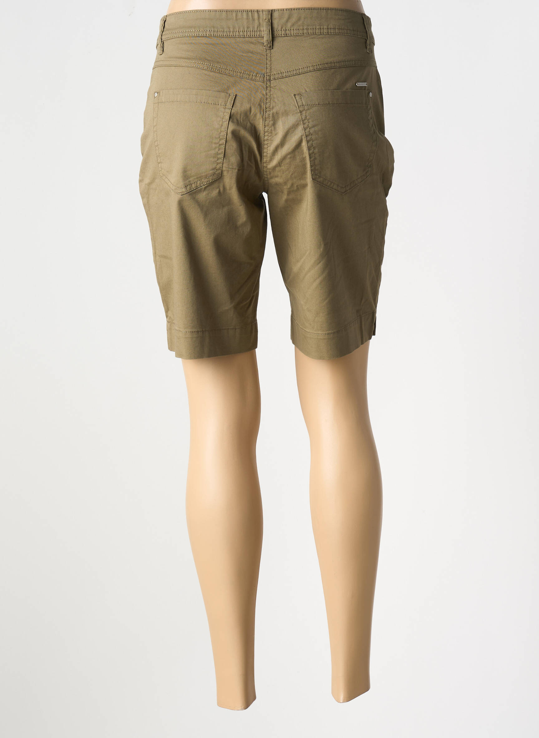 Bermudas uždarymas su užtrauktuku po mygtuku uždengimu žalias BRANDTEX moteris