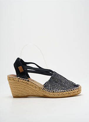 Espadrilės satino audinys kulnas nuo 7 iki 9 cm juodas MONTANE moteris